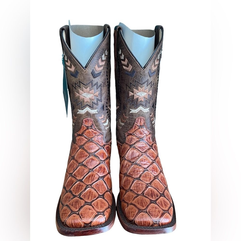 El General Multicolor Square Toe l Monster Fish Boot